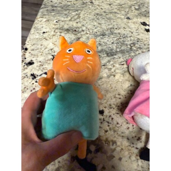 Lot of 2 Peppa Pig Suzy sheep talking plush Peppa pig candy cat Meows 2003 works - Picture 8 of 16